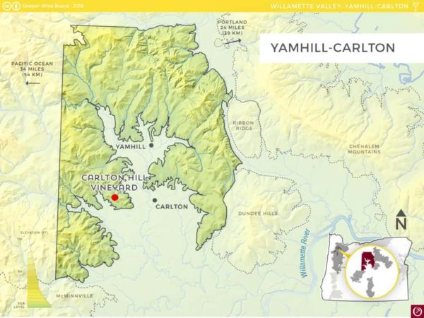 Yamhill Carlton American Viticulture Area Carlton Hill Vineyard